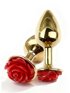 Metalni analni plug sa ukrasom u obliku ruže AT 1229-1